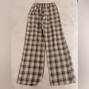 Brandy Brown Plaid Pj Pants